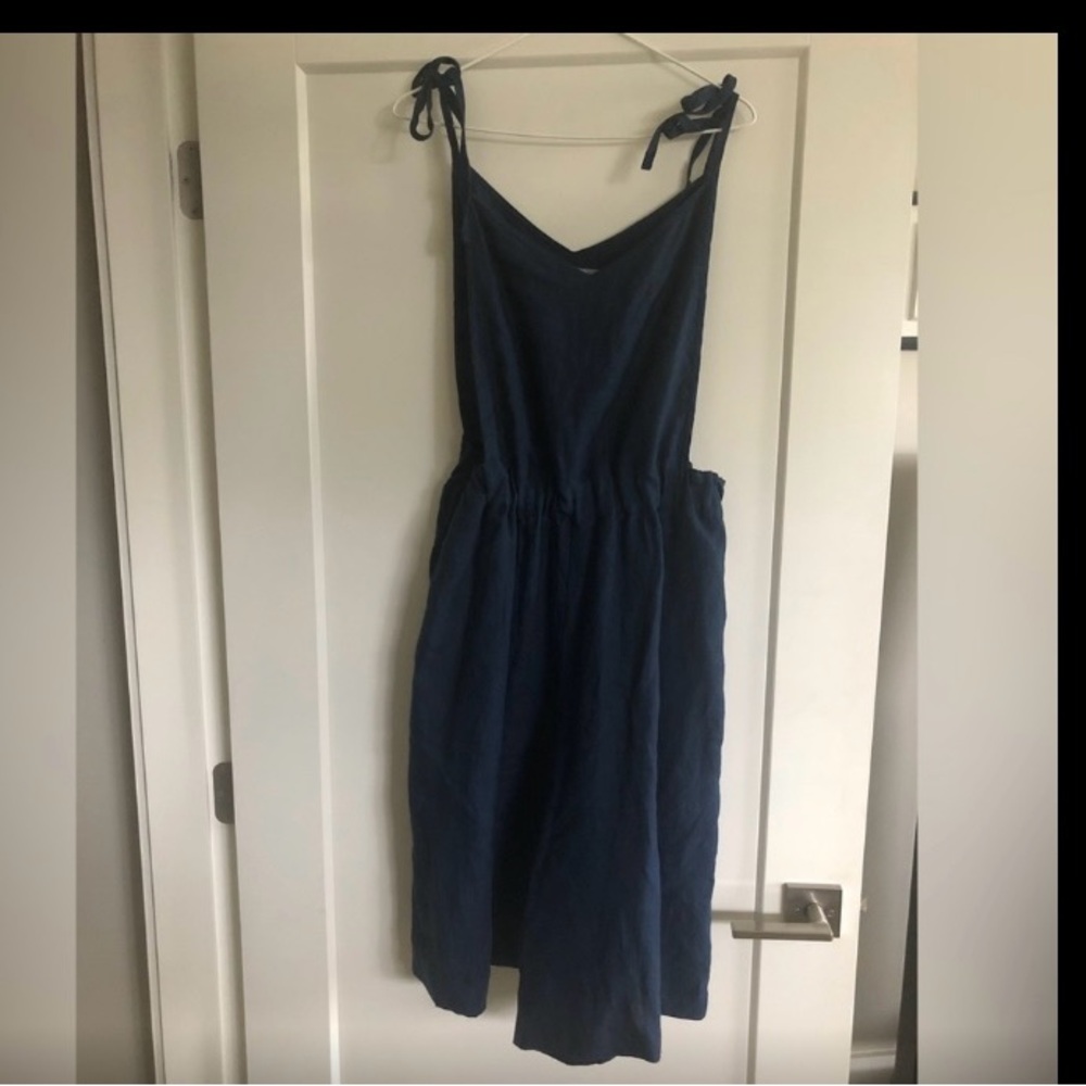 notPERFECTLINEN Paris Jumpsuit Overall Admiral Blue Size L